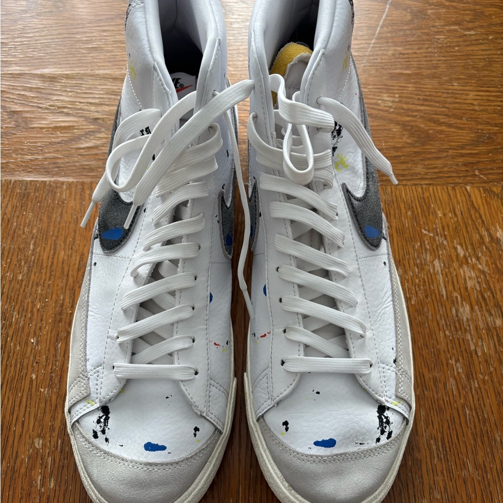 Nike White Multicolor High-Top Blazer 77